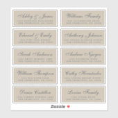 Chic Calligraphy Wedding Guest Adresetiketten Sticker (Vel)