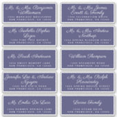 Chic Calligraphy Wedding Guest Adresetiketten Sticker (Voorkant)