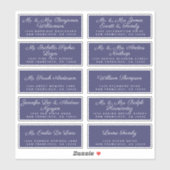 Chic Calligraphy Wedding Guest Adresetiketten Sticker (Vel)