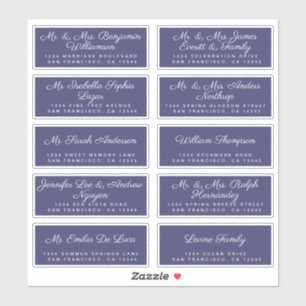 Chic Calligraphy Wedding Guest Adresetiketten Sticker