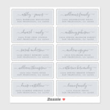 Chic Calligraphy Wedding Guest Adresetiketten