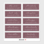 Chic Calligraphy Wedding Guest Adresetiketten Sticker (Vel)
