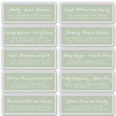 Chic Calligraphy Wedding Guest Adresetiketten Sticker (Voorkant)