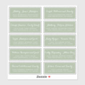 Chic Calligraphy Wedding Guest Adresetiketten Sticker (Vel)