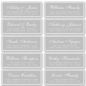Chic Calligraphy Wedding Guest Adresetiketten Sticker (Voorkant)