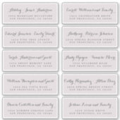 Chic Calligraphy Wedding Guest Adresetiketten Sticker (Voorkant)