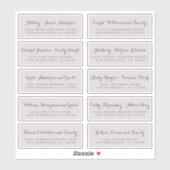 Chic Calligraphy Wedding Guest Adresetiketten Sticker (Vel)