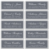 Chic Calligraphy Wedding Guest Adresetiketten Sticker (Voorkant)