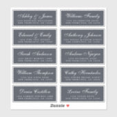 Chic Calligraphy Wedding Guest Adresetiketten Sticker (Vel)