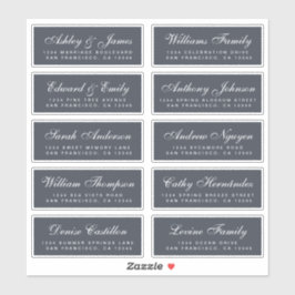 Chic Calligraphy Wedding Guest Adresetiketten Sticker