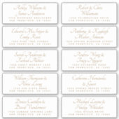 Chic Calligraphy Wedding Guest Adresetiketten Sticker (Voorkant)