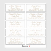 Chic Calligraphy Wedding Guest Adresetiketten