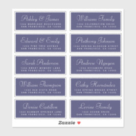 Chic Calligraphy Wedding Guest Adresetiketten Sticker