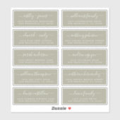 Chic Calligraphy Wedding Guest Adresetiketten Sticker (Vel)