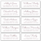 Chic Calligraphy Wedding Guest Adresetiketten Sticker (Voorkant)