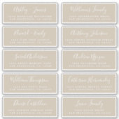 Chic Calligraphy Wedding Guest Adresetiketten Sticker (Voorkant)