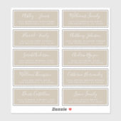 Chic Calligraphy Wedding Guest Adresetiketten Sticker (Vel)