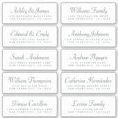 Chic Calligraphy Wedding Guest Adresetiketten Sticker (Voorkant)