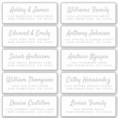 Chic Calligraphy Wedding Guest Adresetiketten Sticker (Voorkant)
