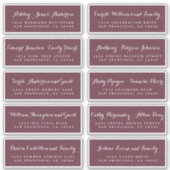 Chic Calligraphy Wedding Guest Adresetiketten Sticker (Voorkant)