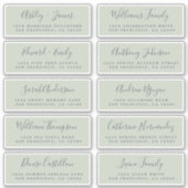 Chic Calligraphy Wedding Guest Adresetiketten Sticker (Voorkant)