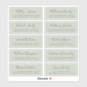 Chic Calligraphy Wedding Guest Adresetiketten Sticker (Vel)