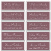 Chic Calligraphy Wedding Guest Adresetiketten Sticker (Voorkant)
