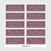 Chic Calligraphy Wedding Guest Adresetiketten Sticker (Vel)