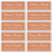 Chic Calligraphy Wedding Guest Adresetiketten Sticker (Voorkant)