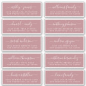 Chic Calligraphy Wedding Guest Adresetiketten Sticker (Voorkant)