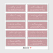 Chic Calligraphy Wedding Guest Adresetiketten Sticker (Vel)