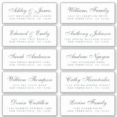 Chic Calligraphy Wedding Guest Adresetiketten Sticker (Voorkant)