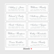 Chic Calligraphy Wedding Guest Adresetiketten