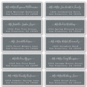 Chic Calligraphy Wedding Guest Adresetiketten Sticker (Voorkant)