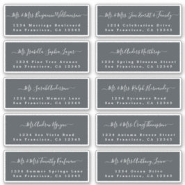 Chic Calligraphy Wedding Guest Adresetiketten Sticker