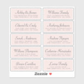 Chic Calligraphy Wedding Guest Adresetiketten Sticker (Vel)