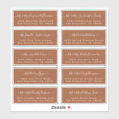 Chic Calligraphy Wedding Guest Adresetiketten Sticker (Vel)