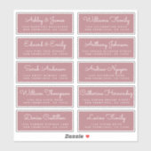 Chic Calligraphy Wedding Guest Adresetiketten Sticker (Vel)