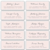 Chic Calligraphy Wedding Guest Adresetiketten Sticker (Voorkant)