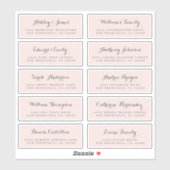 Chic Calligraphy Wedding Guest Adresetiketten Sticker (Vel)