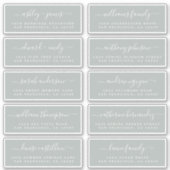 Chic Calligraphy Wedding Guest Adresetiketten Sticker (Voorkant)