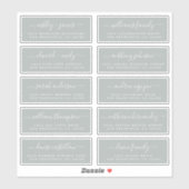 Chic Calligraphy Wedding Guest Adresetiketten Sticker (Vel)