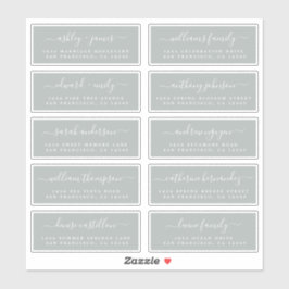 Chic Calligraphy Wedding Guest Adresetiketten Sticker
