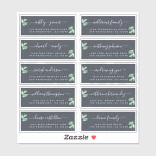 Chic Calligraphy Wedding Guest Adresetiketten Sticker