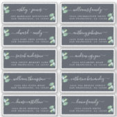 Chic Calligraphy Wedding Guest Adresetiketten Sticker (Voorkant)