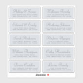 Chic Calligraphy Wedding Guest Adresetiketten Sticker (Vel)