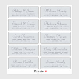 Chic Calligraphy Wedding Guest Adresetiketten Sticker