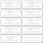 Chic Calligraphy Wedding Guest Adresetiketten Sticker<br><div class="desc">Eenvoudig te personaliseren, namen en adressen / stickers met een individueel trouwadres voor gasten. Deze chic, moderne zwarte en witte bruiloft adresetiketten zijn voorzien van uw trouwgastennamen in zwart-wit elegante handgeschreven scriptkalligrafie. Voeg gewoon uw individuele trouwgastennamen en adres toe. Exclusief voor u ontworpen door Happy Dolphin Studio. Neem contact met...</div>