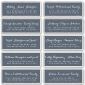 Chic Calligraphy Wedding Guest Adresetiketten Sticker (Voorkant)