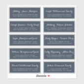 Chic Calligraphy Wedding Guest Adresetiketten Sticker (Vel)